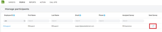 send survey individual